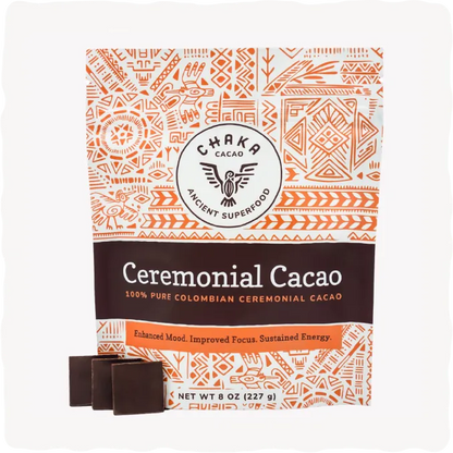 Chaka Cacao Colombian ceremonial cacao, ½ lb bag